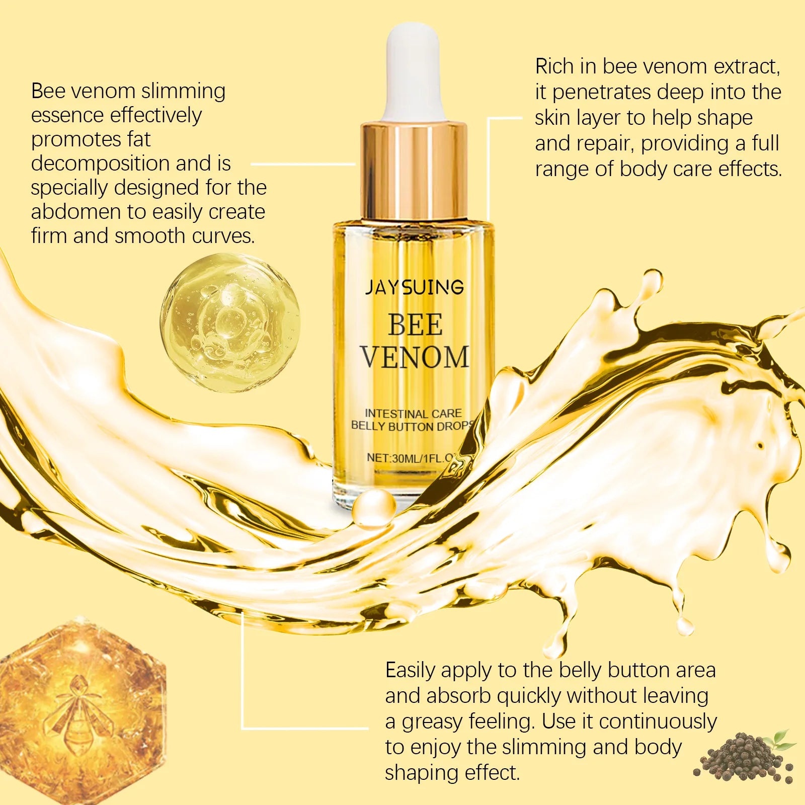 Fat Burning Body Serum Nourishing Moisturizing Tighten Firming Shaping Abdomen Buttocks Weight Loss Drops Belly Slimming Essence