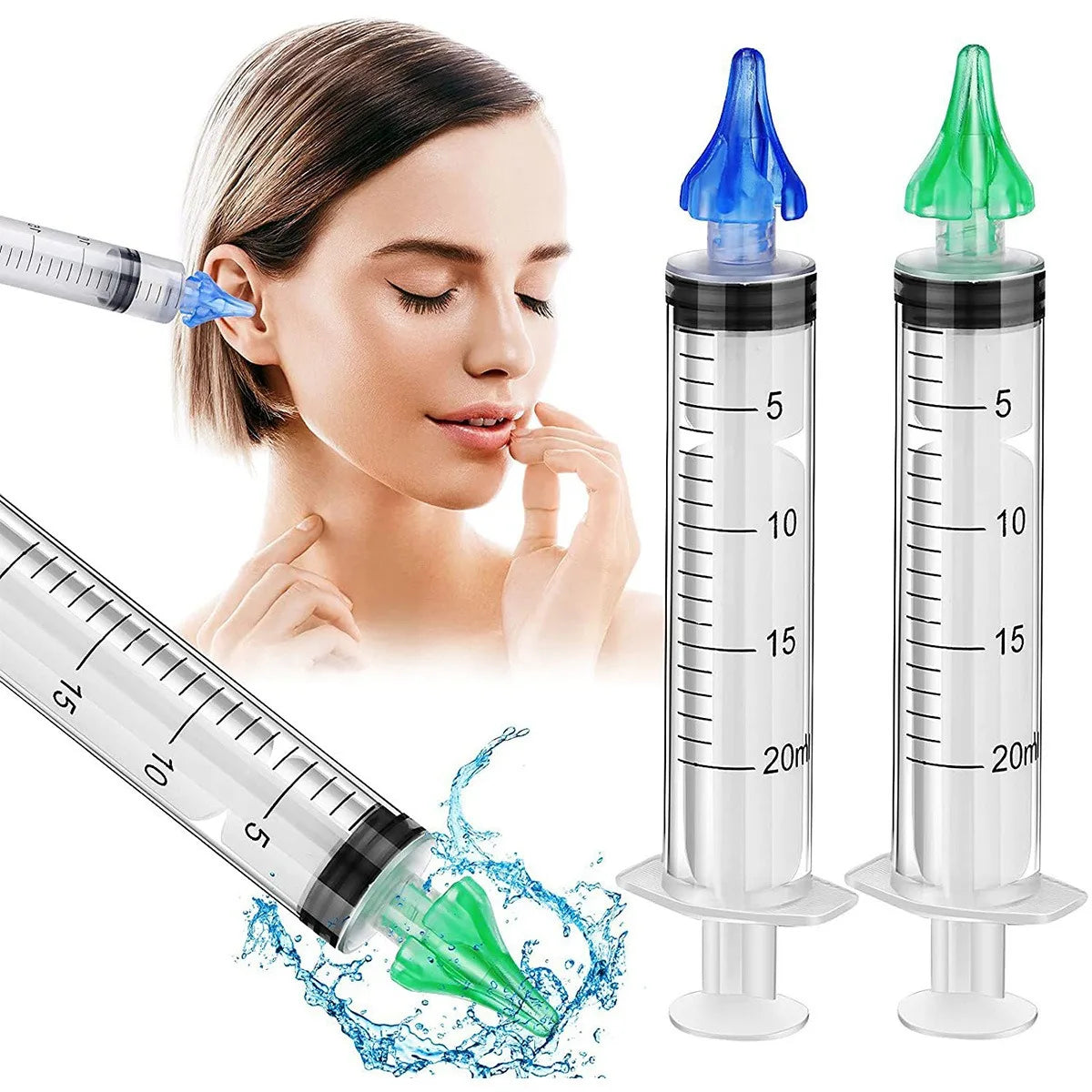 20ML Ear Care Tool Household Cleaner Irrigation Kit Ear Wax Removal Tool Water Washing Syringe Comfortable Unique Health Care