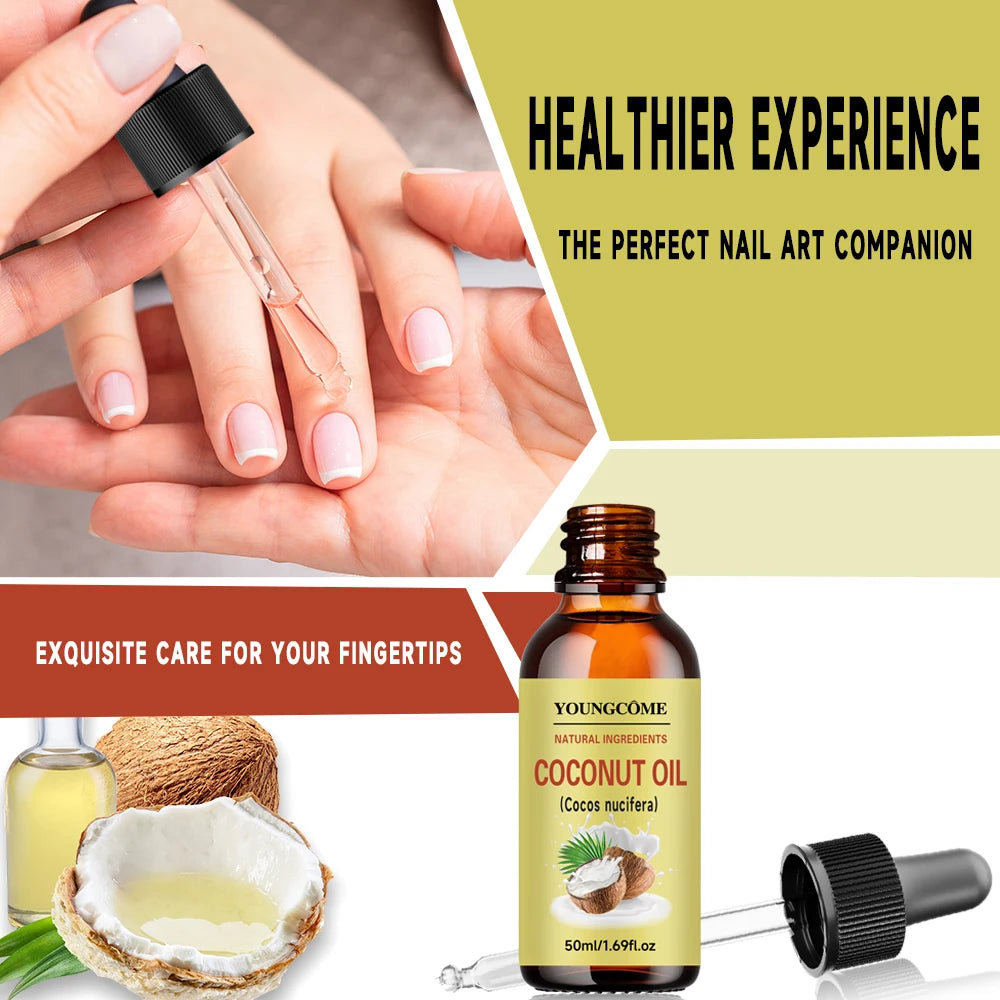 Coconut Hair Care Oil Natural Plant Essence Deeply Nourishe Hair Scalp Reduce Hair Breakage Improve Dryness Hair Oil Skin Hair