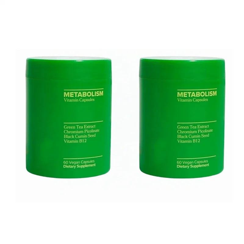 Green Tea Supplement Curb Cravings Vegan Capsules Vitamin B12 Antioxidant Metabolism Support Slimming Pills Fat Burning Detox