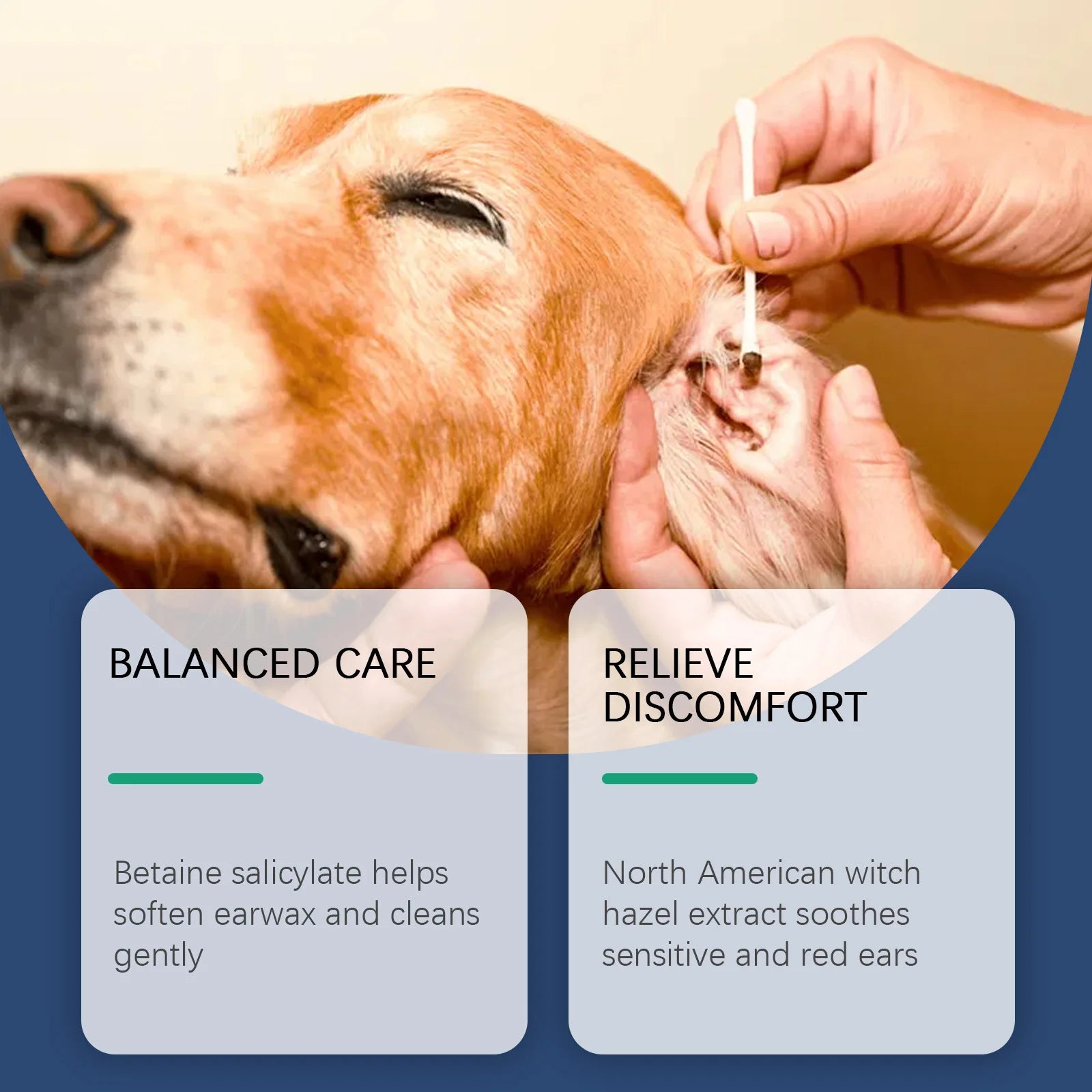 Cat Dog Ear Cleanser Relieve Discomfort Remove Ear Mite Dirt for Odor Control Itch Relief Pet Ear Care Cleaning Products 100ml