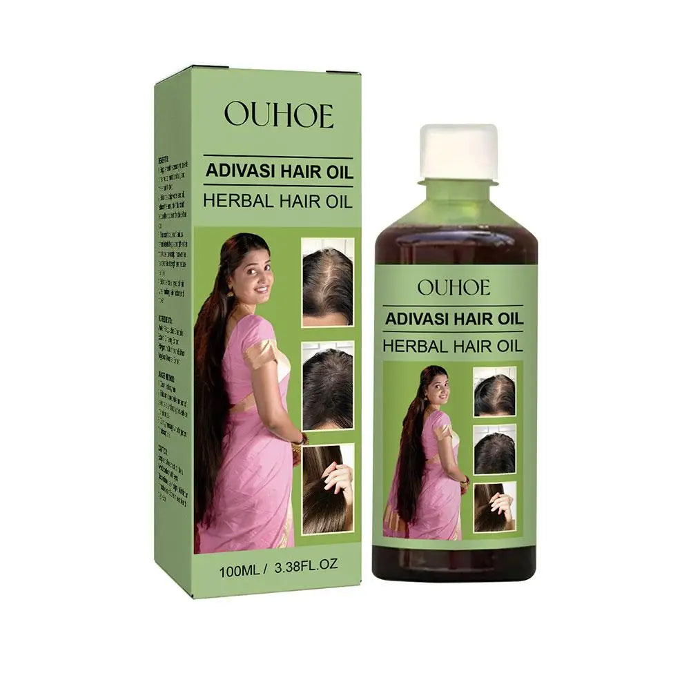 100ml Hair Growth Oil India Adivasi Herbal Hair Care Rosemary Repair Damaged Hydrate Moisturize Scalp Reduce Dandruff
