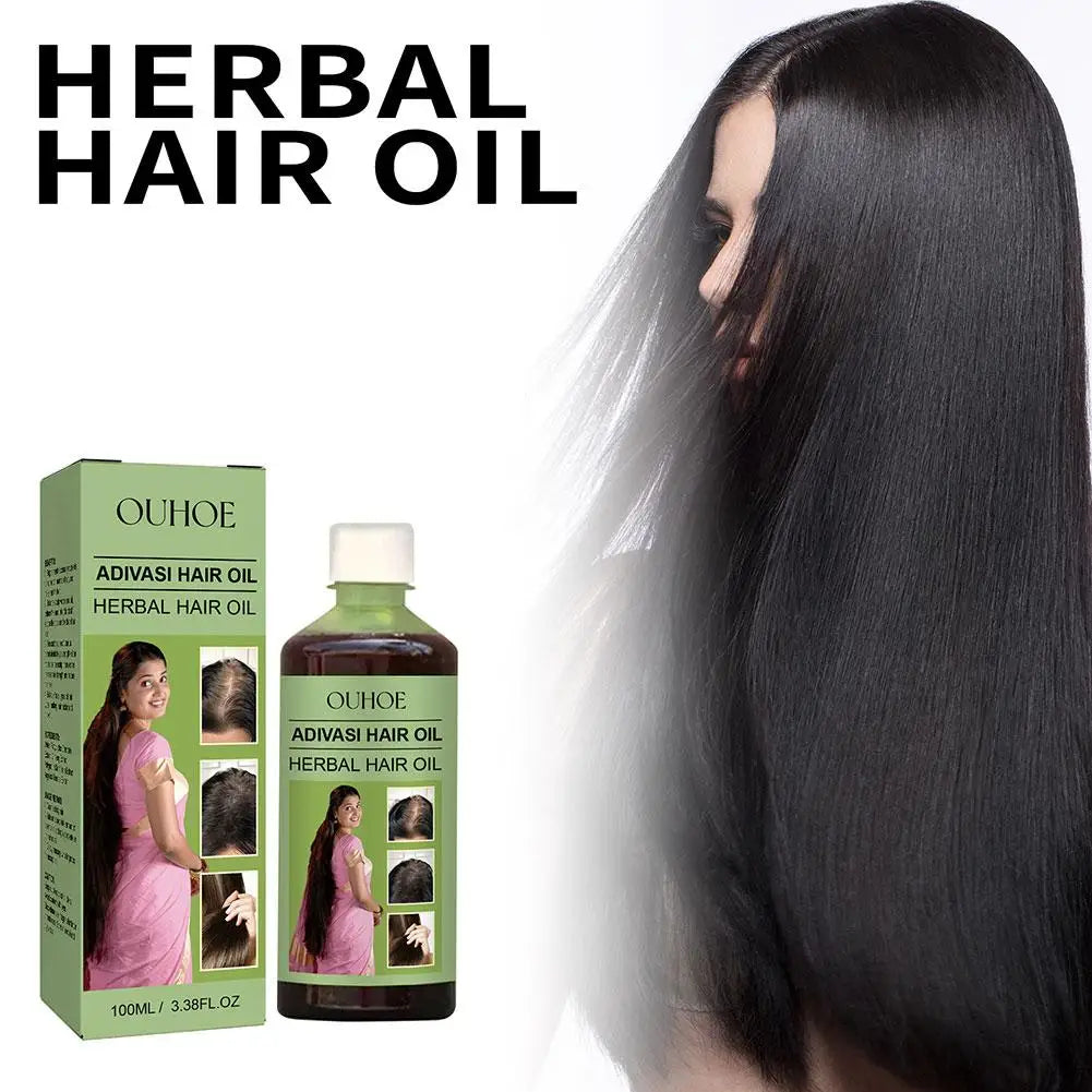 100ml Hair Growth Oil India Adivasi Herbal Hair Care Rosemary Repair Damaged Hydrate Moisturize Scalp Reduce Dandruff