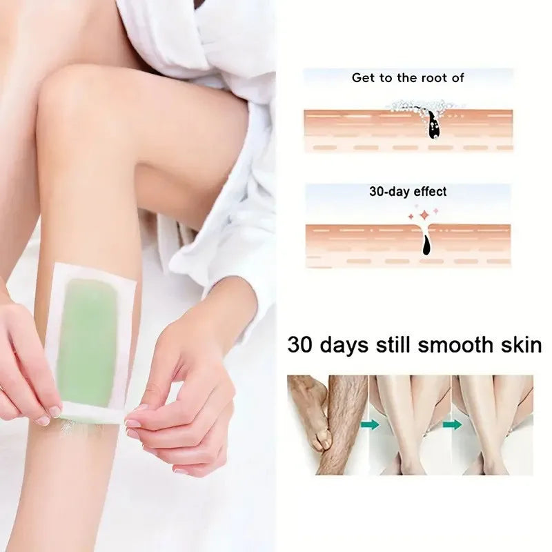 Facial Wax Strips Depilatory Hair Removal Paper Quick Painless Hair Removal Kit For Face Eyebrow Arms Legs Underarm Beauty Tools