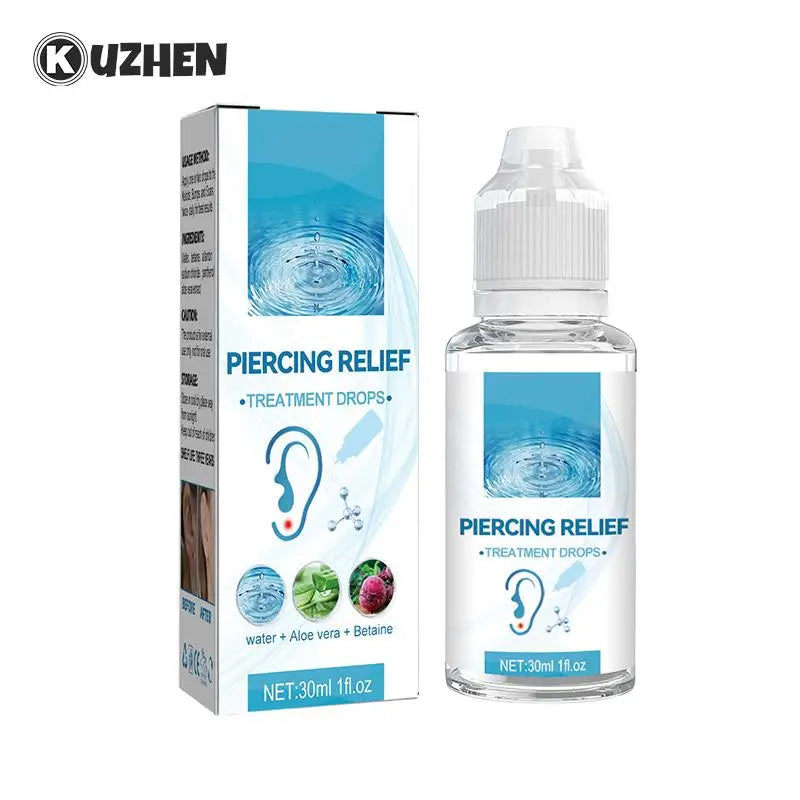 30ml Ear Piercing Care Solution Disinfecting Nose Body Piercer Aftercare Reduce Allergy Portable Safe Formula Cleanser