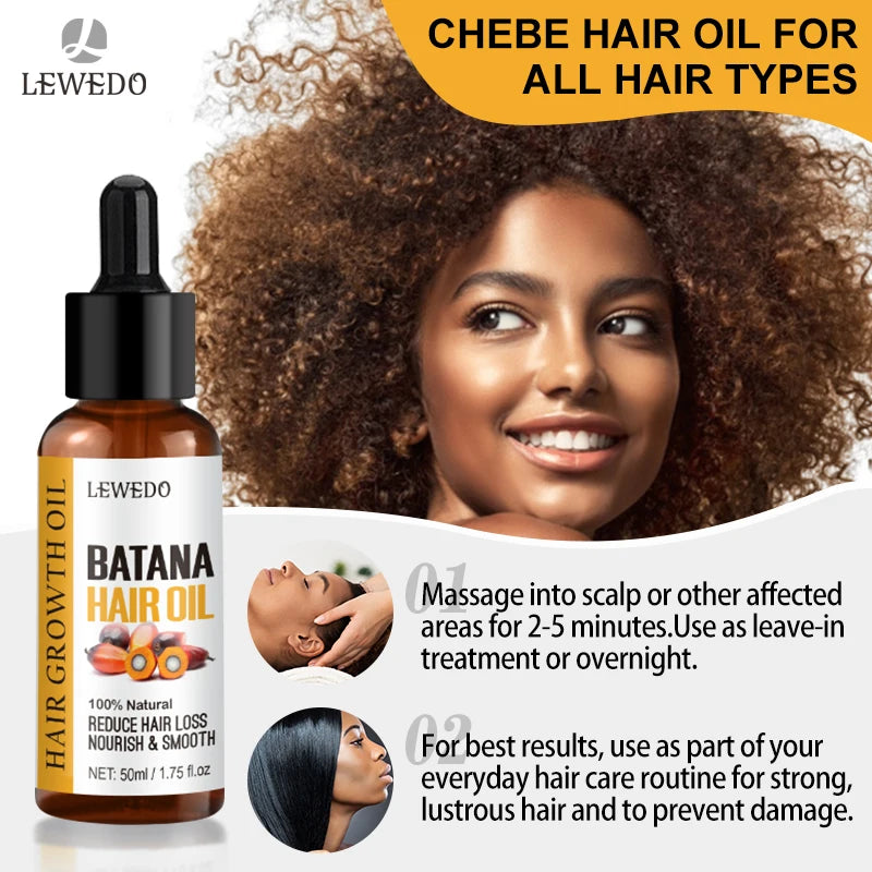 Lewedo Naturals Batana Oil Fast Hair Growth for Men Women Pure Batana Oil Nourish Shiny Hair Healthy Hair Care Anti Hair Loss