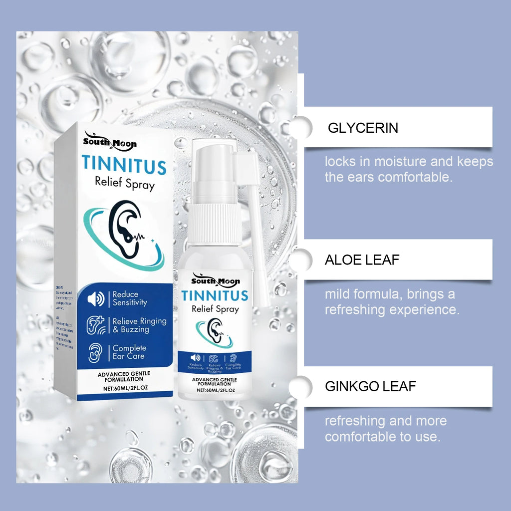 Ear Ringing Relief Spray Relieve Tinnitus Discomfort Earache Itchy Alleviate Deafness Prevent Hearing Loss Earwax Removal Liquid
