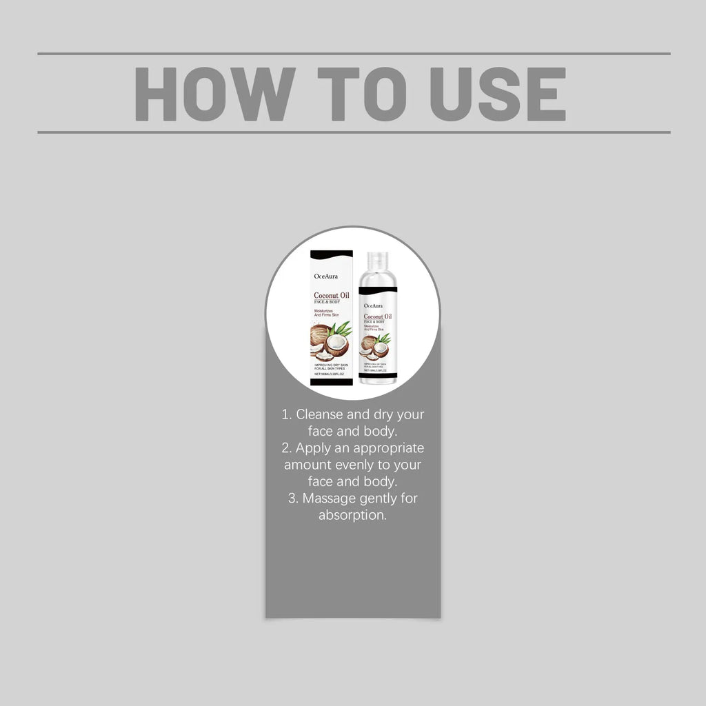 Coconut Moisturizing & Nourishing Oil - Mild Coconut Fragrance, Gentle Hydration for Smooth and Silky Skin Care Oil