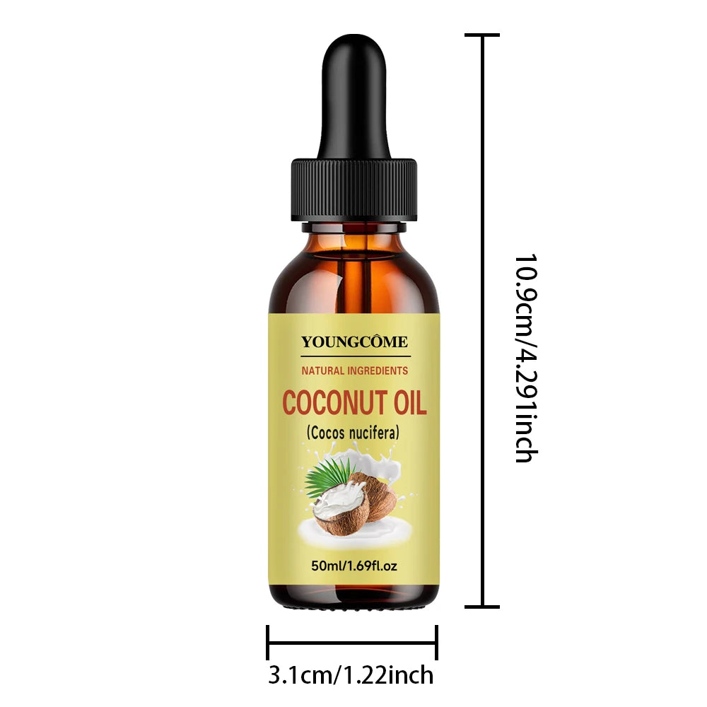 Coconut Hair Care Oil Natural Plant Essence Deeply Nourishe Hair Scalp Reduce Hair Breakage Improve Dryness Hair Oil Skin Hair