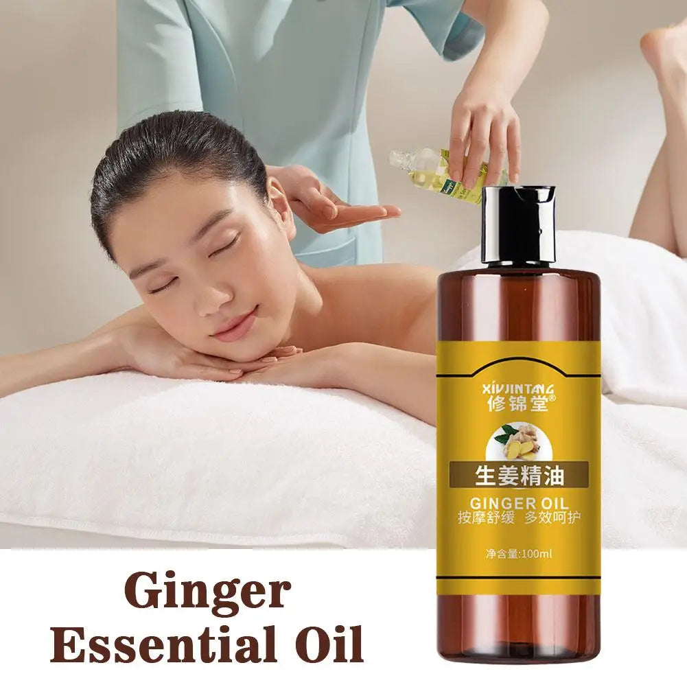 Ginger Essential Oil Massage Moisturizing Hydrating Pure Plant Oil Body Relax Therapy SPA For Body Skin Care Ginger Oil