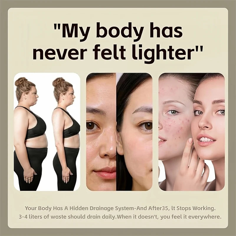 Lymphatic Drainage Capsules - Reduce Puffiness, Cleanse & Detox, Body Shape Weight Management, Supports Thyroid Health