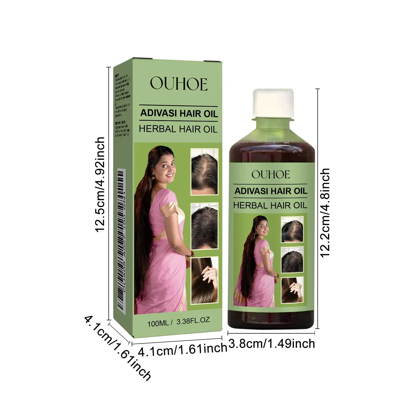 100ml Hair Growth Oil India Adivasi Herbal Hair Care Rosemary Repair Damaged Hydrate Moisturize Scalp Reduce Dandruff