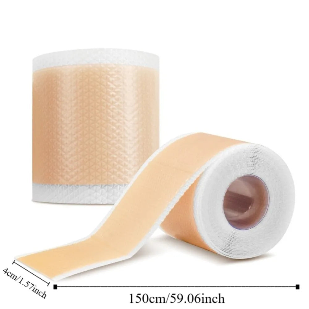 Stretch Mark Tape Silicone Scar Sheet Patch 4cmX150cm 1 Roll Scar Cover Tape Effective Reusable Skin Care Strips for Treatment