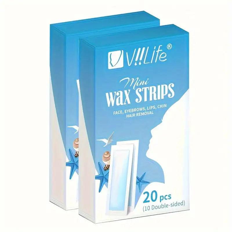 20/40Pcs Facial Lip Wax Strips For Face Chin Upper Lip Jaw Eyebrow Beard Hair Removal