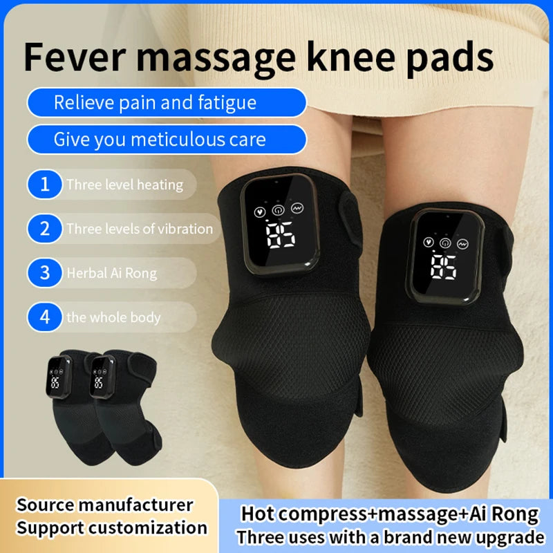 3 In 1 Knee Massager Electric Leg Joint Heating Vibration Massage Elbow Brace Arthritis Relief Fatigue Knee Support