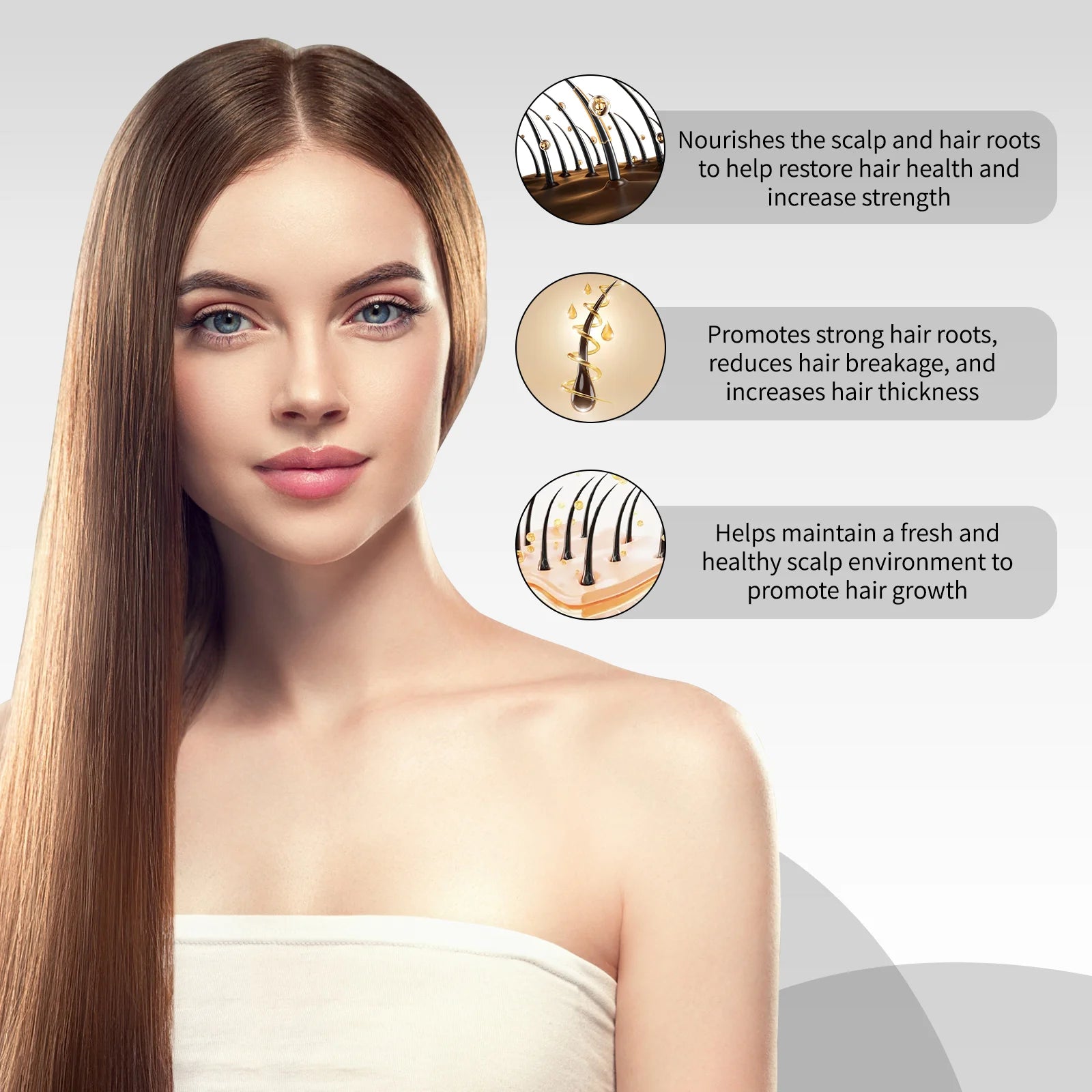 30/60ml hair care essential oil prevents hair loss, repairs dry hair tips and damages, and cares for hair growth