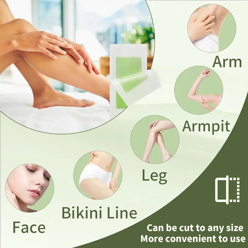 50/30/20/10Pcs Depilatory Wax Strips For Hair Removal Wax Paper Cold Wax Strips Paper For Face Neck Arm Leg Body Beauty Tools