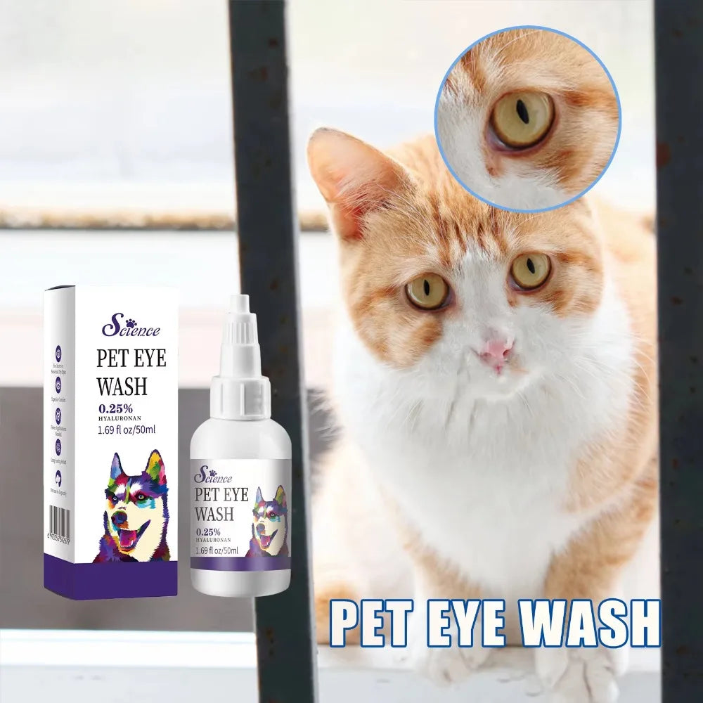 Dog Ear Wipes, Dog Ear Cleaning Wipes for Remove Ear Wax & Odor, Pet Ear&eyes Cleaning Finger Wipes for Dogs and Cats, 50 Wipes