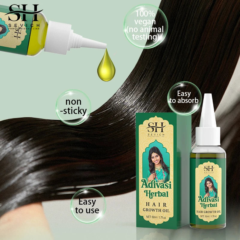 Herbal Hair Growth Set India Adivasi Rosemary Hair Regrowth Oil Ayurvedic Ginger Hair Care Shampoo Anti Hair Loss Treatment