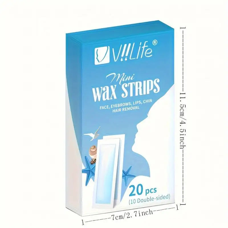 20/40Pcs Facial Lip Wax Strips For Face Chin Upper Lip Jaw Eyebrow Beard Hair Removal