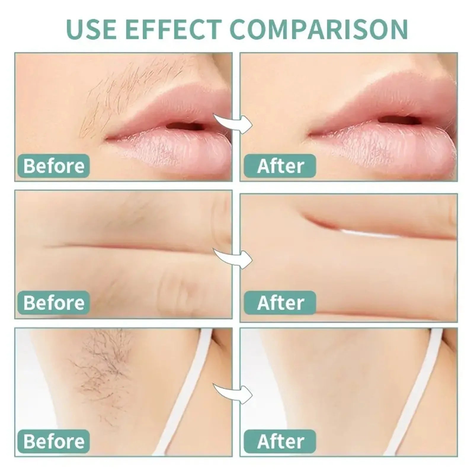 Facial Wax Strips Facial Hair Removal Quick and Painless Hair Removal Kit for All Skin Types