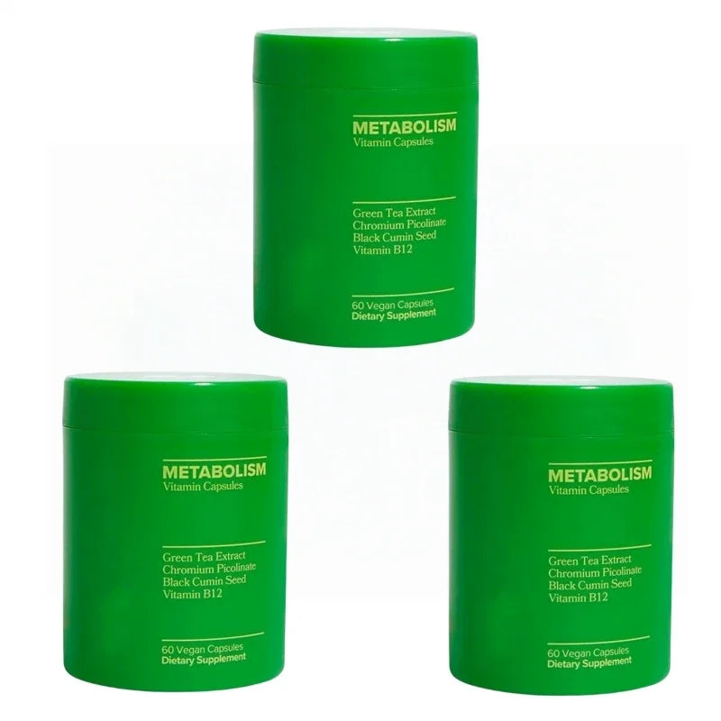 Green Tea Supplement Curb Cravings Vegan Capsules Vitamin B12 Antioxidant Metabolism Support Slimming Pills Fat Burning Detox