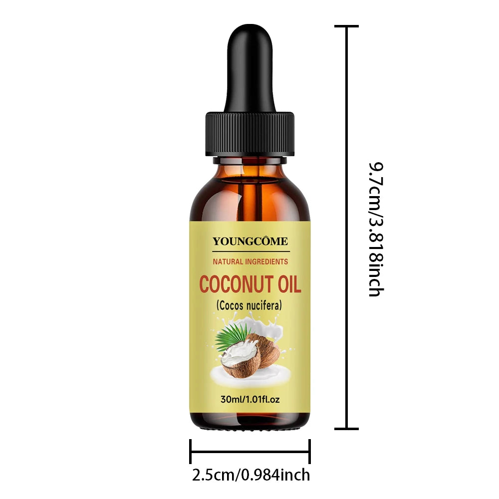 Coconut Hair Care Oil Natural Plant Essence Deeply Nourishe Hair Scalp Reduce Hair Breakage Improve Dryness Hair Oil Skin Hair