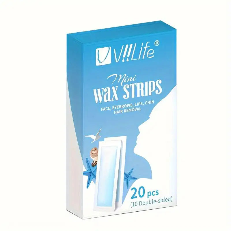 20/40Pcs Facial Lip Wax Strips For Face Chin Upper Lip Jaw Eyebrow Beard Hair Removal