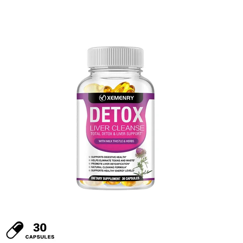 Milk Thistle Extract Capsules Detox Cleansing Liver Support and Repair Formula Aids Digestion and Elimination of Toxins Non-GMO