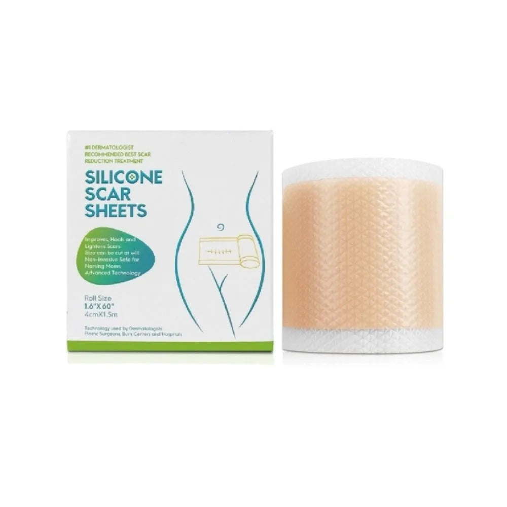 Stretch Mark Tape Silicone Scar Sheet Patch 4cmX150cm 1 Roll Scar Cover Tape Effective Reusable Skin Care Strips for Treatment