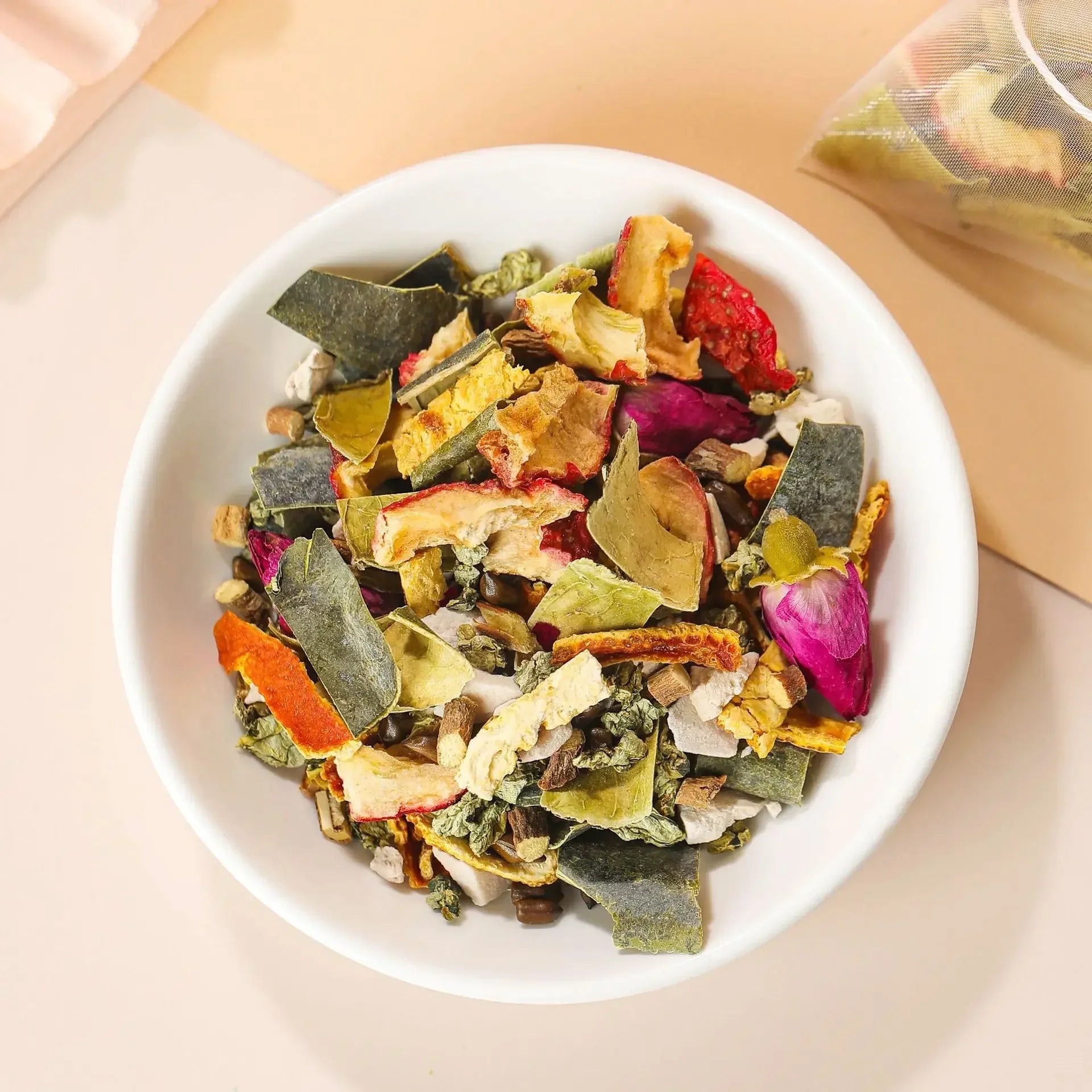 Slimming & Digestive Support Tea - Rose Hawthorn Lotus Leaf Blend for Metabolism Boost, Natural Herbal Detox, Caffeine-Free