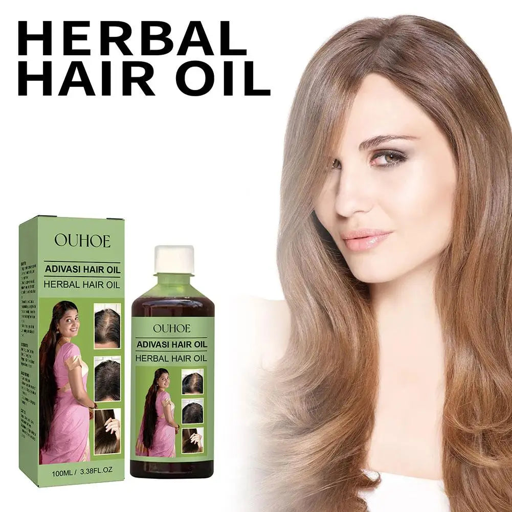 100ml Hair Growth Oil India Adivasi Herbal Hair Care Rosemary Repair Damaged Hydrate Moisturize Scalp Reduce Dandruff