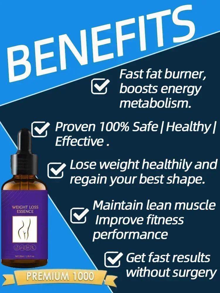7 Days Fast Weight Loss Essential Oil Natural Fat Burning Full Body Shaping Powerful Weight Loss Belly Thighs For Men Women