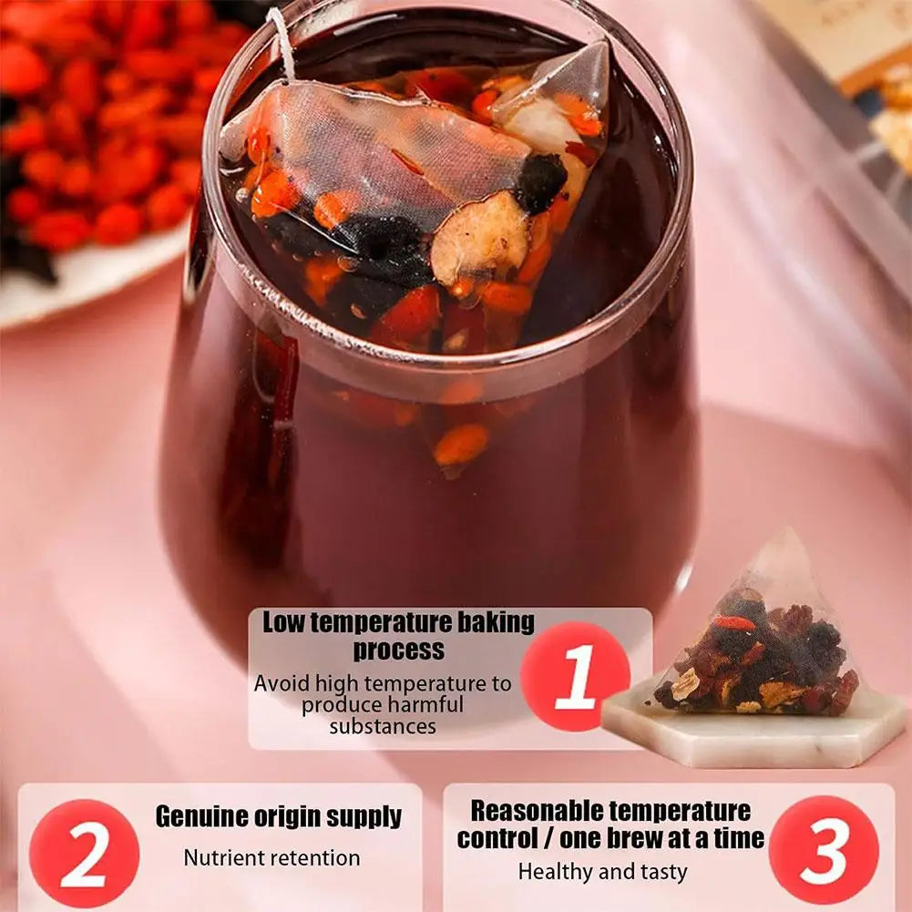 Chinese Herbal Health Tea Ginseng Five Treasure 6 Ingredients For Unisex Kidney Detox Natural Cleansing Care Tea