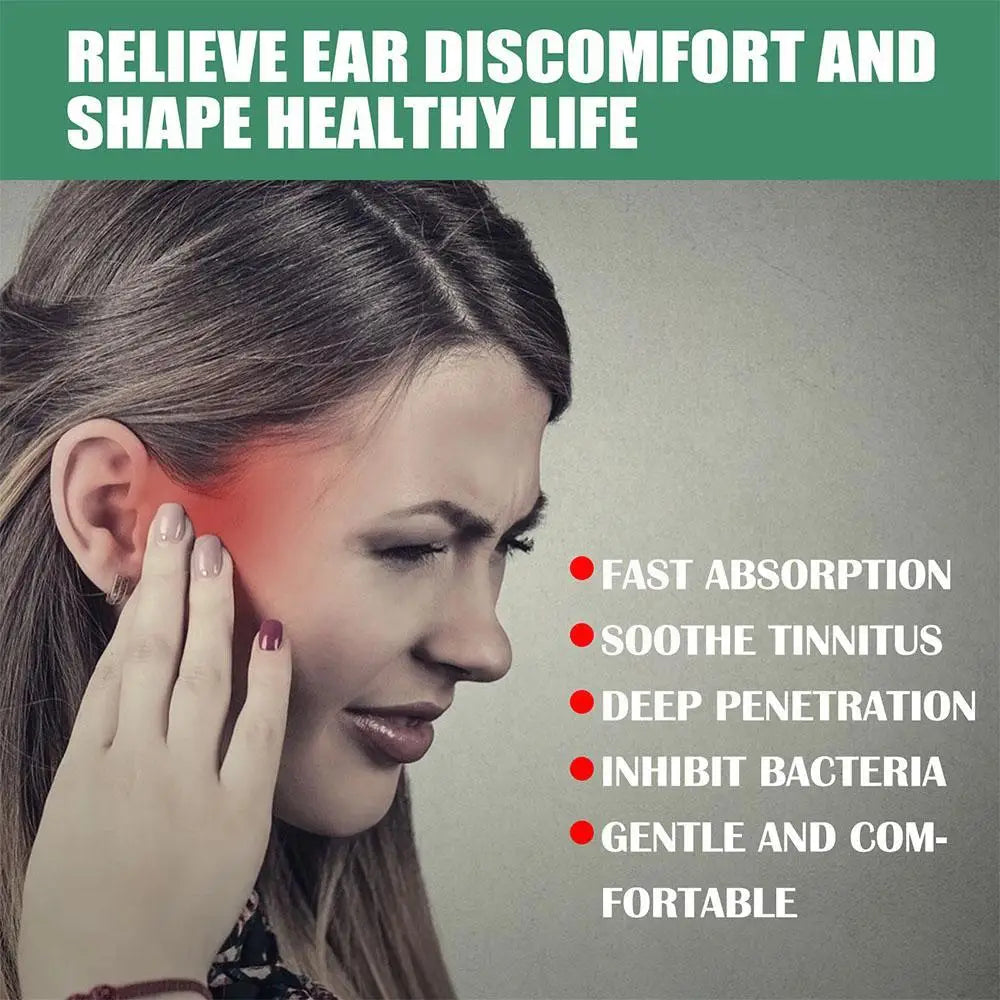 20ml Ear Ringing Relieving Ear Drops Tinnitus Deafness Ear Swelling Discharge Otitis Media Fluid For Health Care I9B4