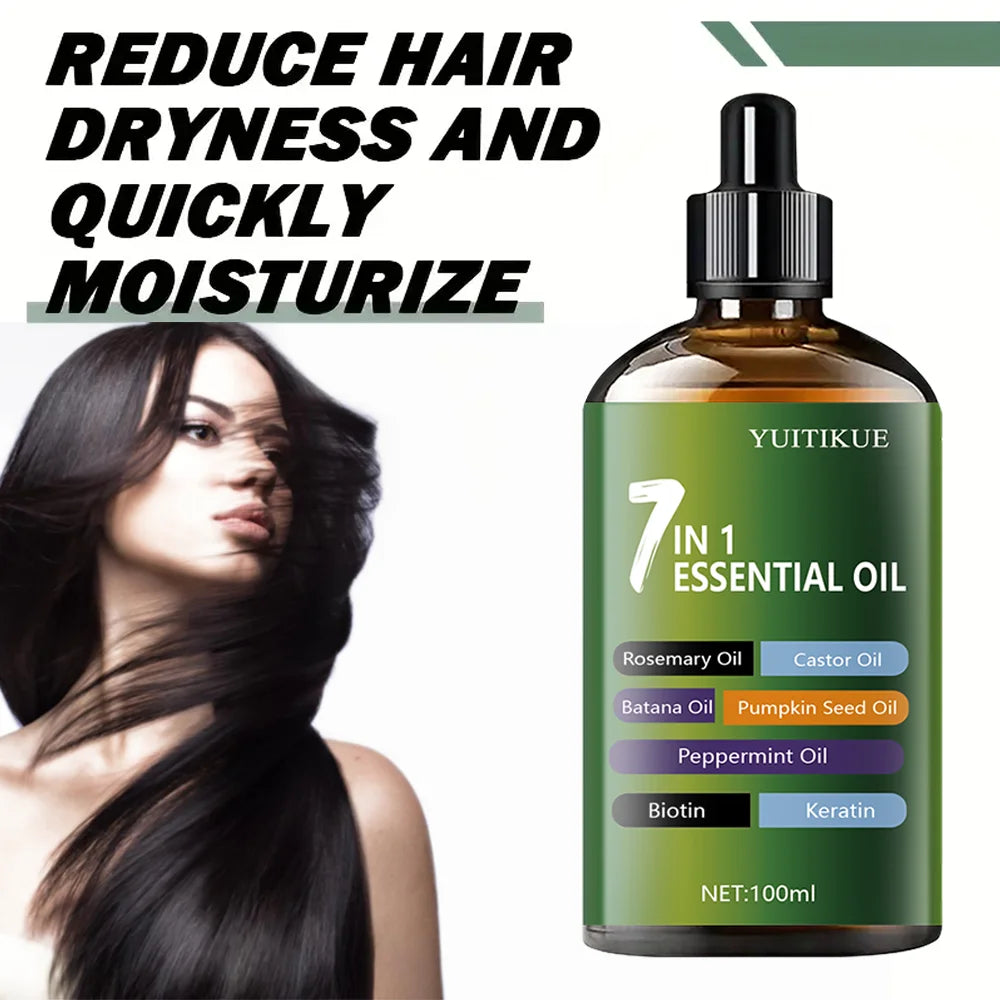 7-in-1 Hair Oil - High-gloss hair oil that can be quickly absorbed and deeply nourishes the hair, making it strong and elastic.