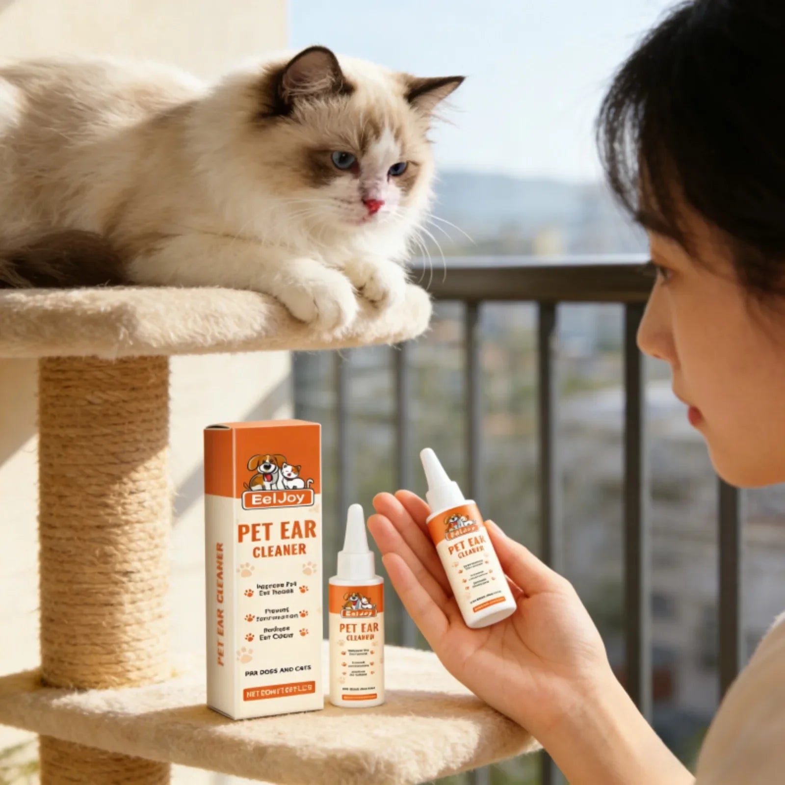 50ml Pet Ear Cleaner for Cats Dogs Odor Control Safe Effective Cleaning Solution Natural Ingredients Non Irritating Ear