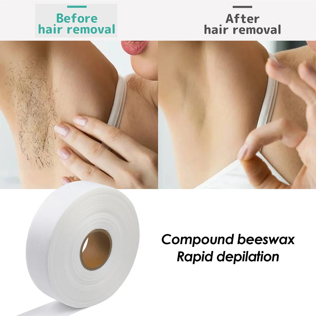 50/100 yards/roll Wax Strips For Hair Removal Nonwoven Hair Remove Wax Paper Rolls High Quality Hair Removal Epilator Tools