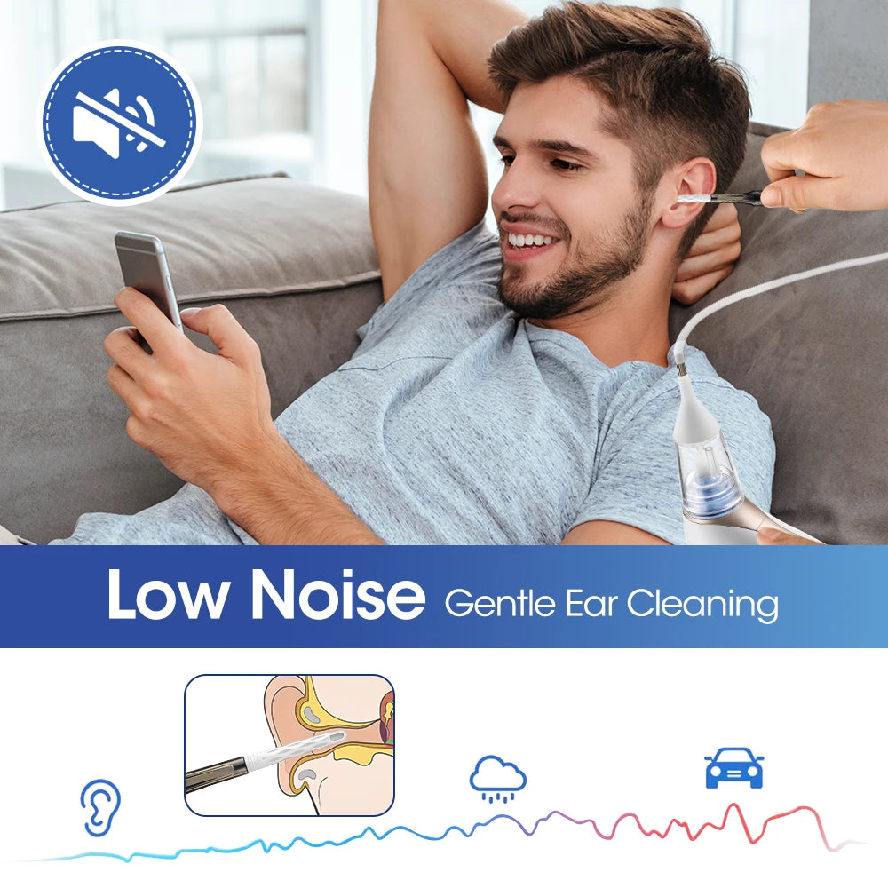 Ear Wax Vacuum Removal Tool Electric Sucker Nasal Aspirator Ear Cleaner for Adults and Kids Ears Nose for Swimming Ear Infection