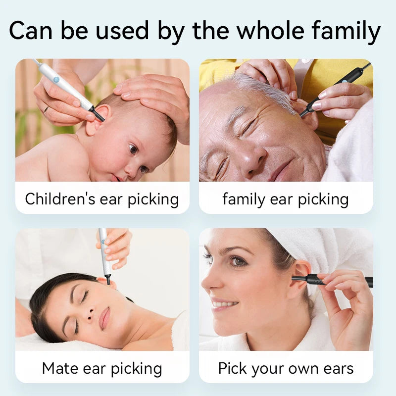 Ear cleaner for video cameras, earoscope for cleaning earwax, USB-powered ear swabs, mini camera, health care tools