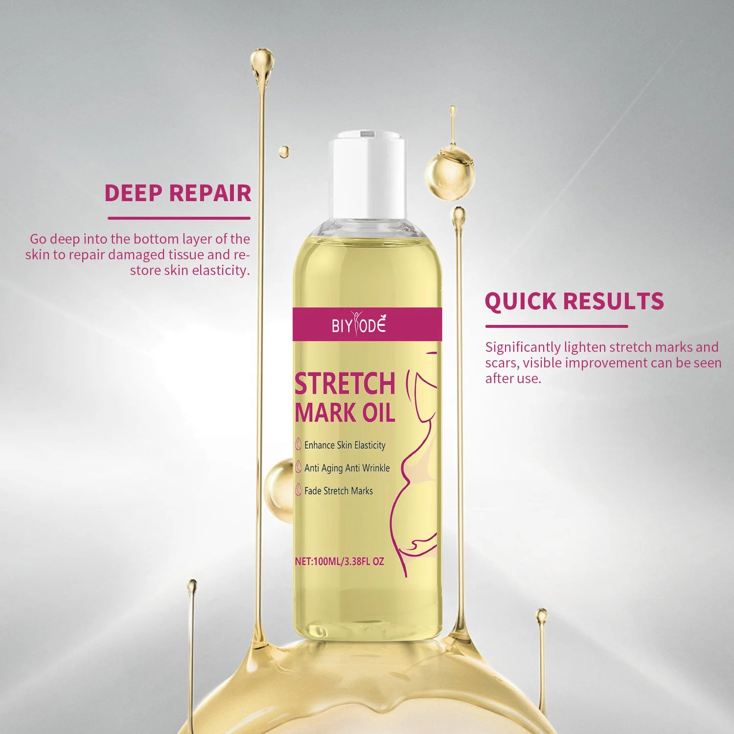 Stretch Marks Remover Essential Oil Pregnancy Maternity Body New Old Stretch Mark Removal Serum Increase Elasticity of Skin