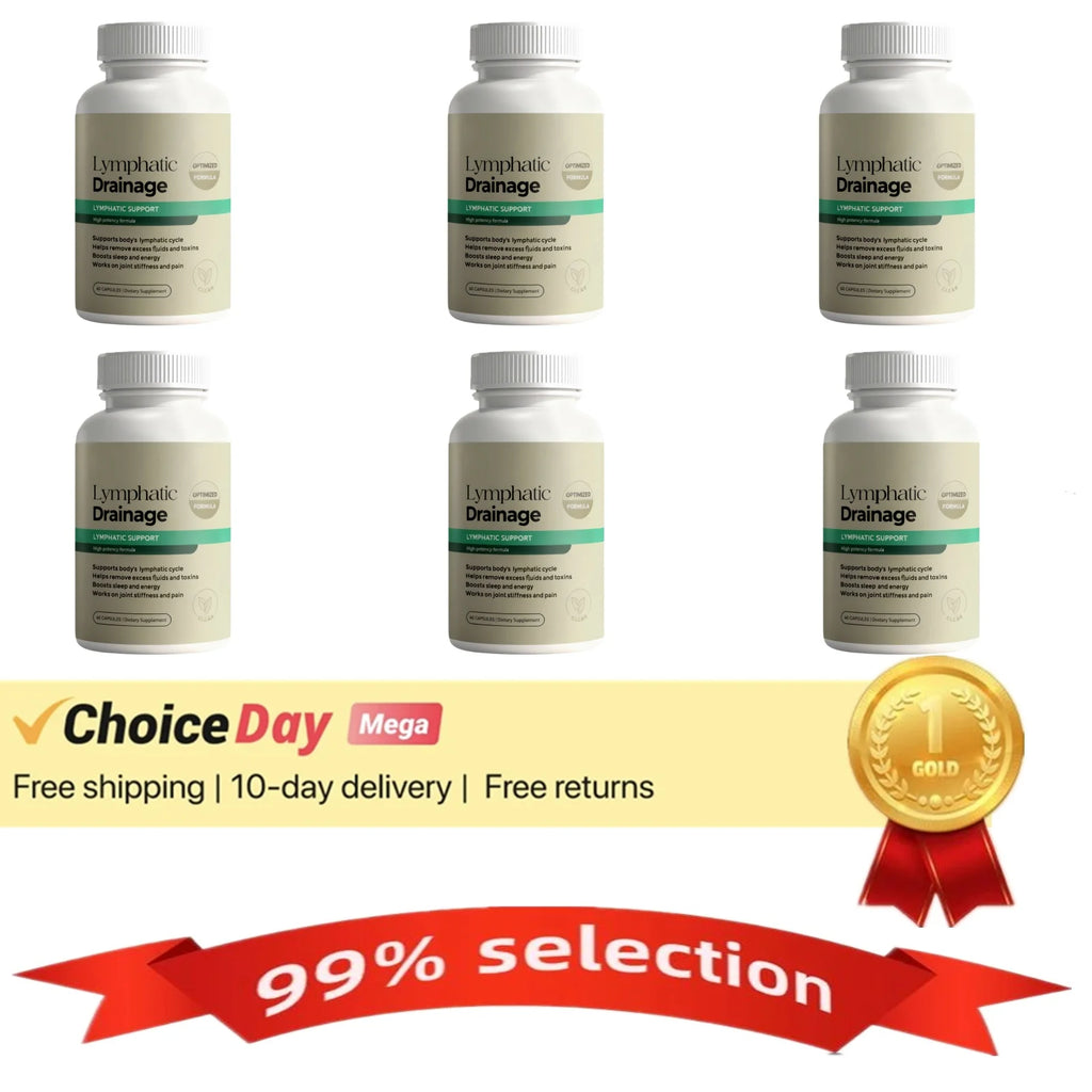 Lymphatic Drainage Capsules - Reduce Puffiness, Cleanse & Detox, Body Shape Weight Management, Supports Thyroid Health