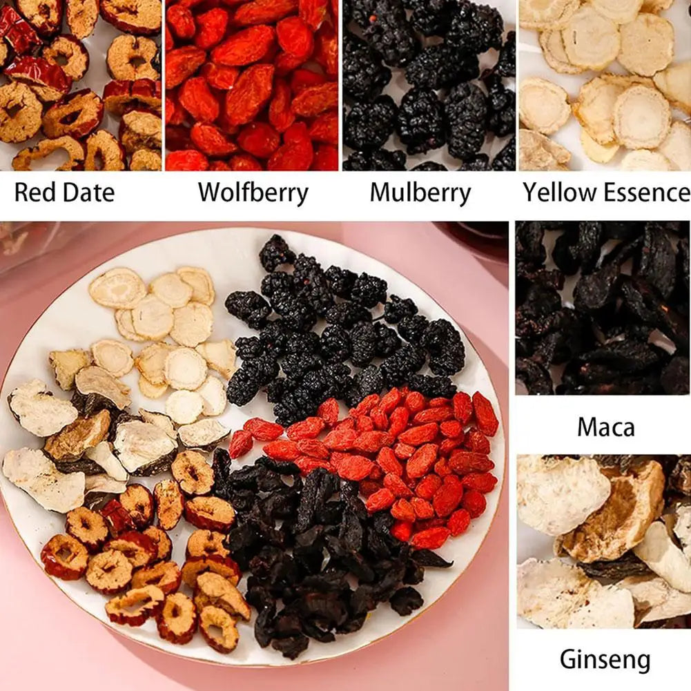 Chinese Herbal Health Tea Ginseng Five Treasure 6 Ingredients For Unisex Kidney Detox Natural Cleansing Care Tea