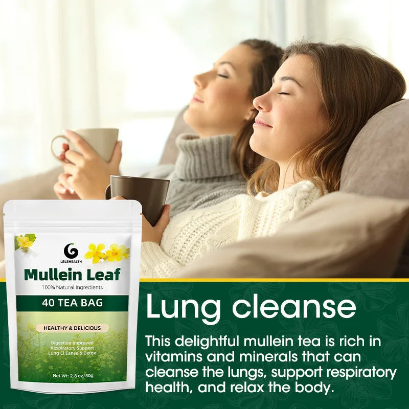 Herbal Mullein Leaf Tea Lung Cleansing Unobstructed Breathing Relieve Cough Detoxification Health Care