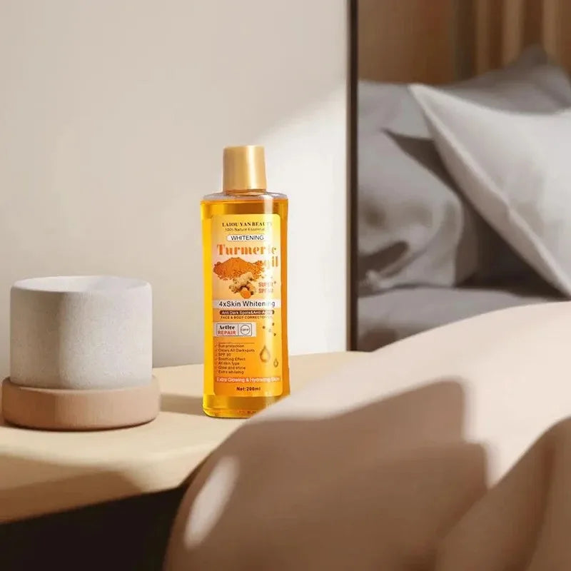 200ml Turmeric Oil Essential Oil Ginger Deep Hydration Moisturizer Nourishing Smoothing Face Serum Oil Moisturizer Skin Care