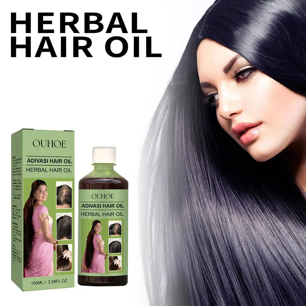 100ml Hair Growth Oil India Adivasi Herbal Hair Care Rosemary Repair Damaged Hydrate Moisturize Scalp Reduce Dandruff