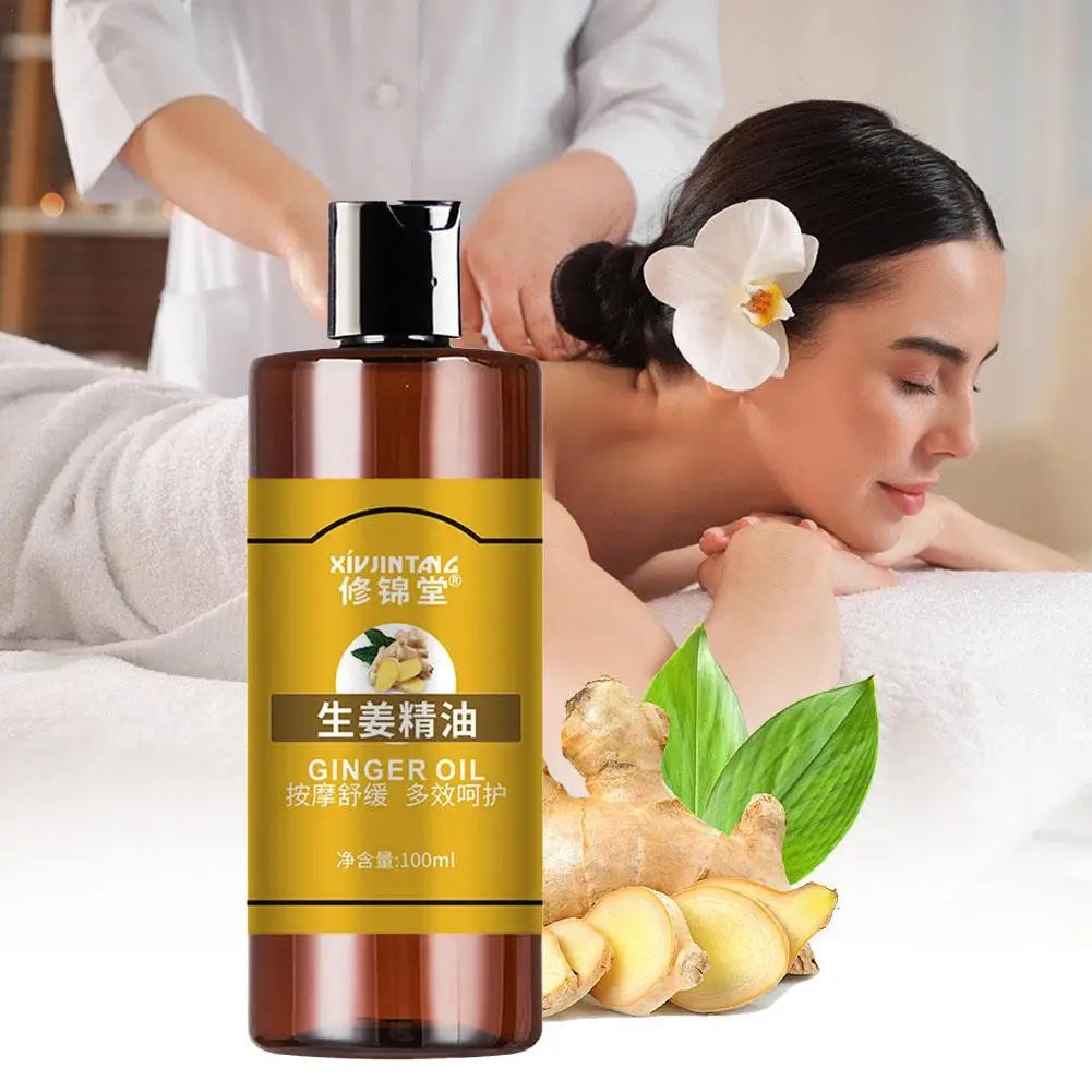 Ginger Essential Oil Massage Moisturizing Hydrating Pure Plant Oil Body Relax Therapy SPA For Body Skin Care Ginger Oil