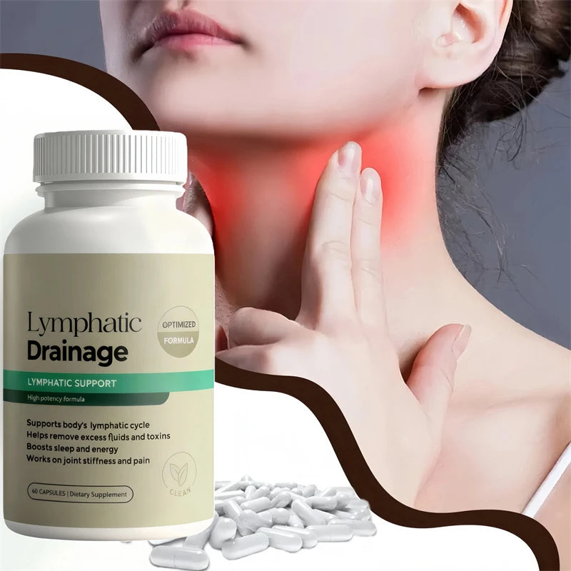 Lymphatic Drainage Capsules - Reduce Puffiness, Cleanse & Detox, Body Shape Weight Management, Supports Thyroid Health