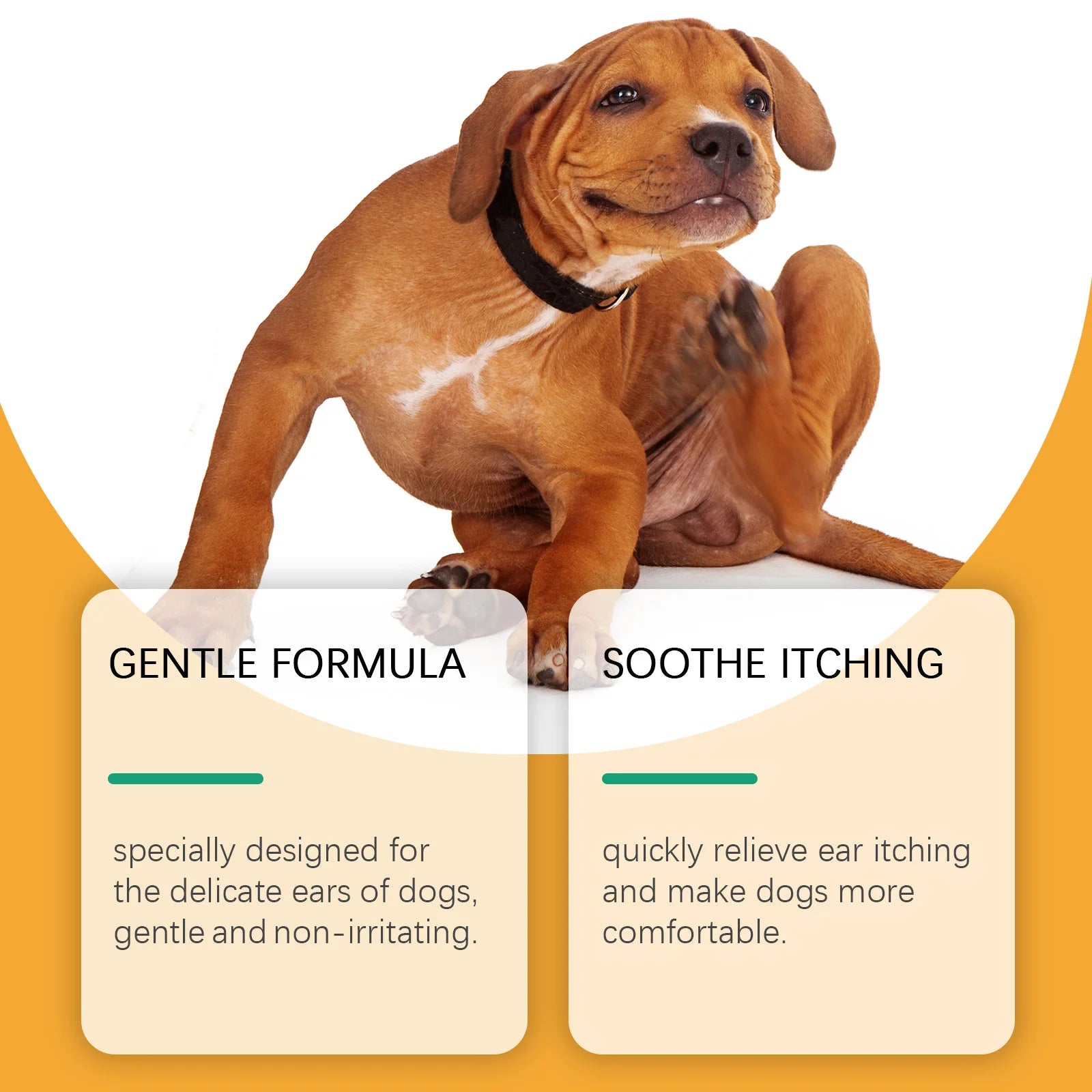 60ml Dog Ear Care Drops Relieve Itching Dandruff Reduce Odor Anti-Fungals Earwax Remover No Irritating Pet Ear Cleaner Liquid