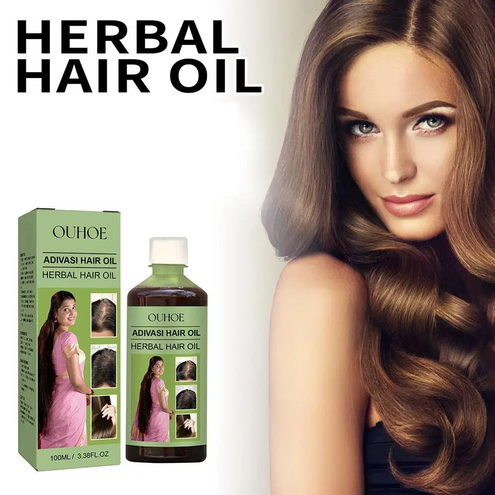 100ml Hair Growth Oil India Adivasi Herbal Hair Care Rosemary Repair Damaged Hydrate Moisturize Scalp Reduce Dandruff